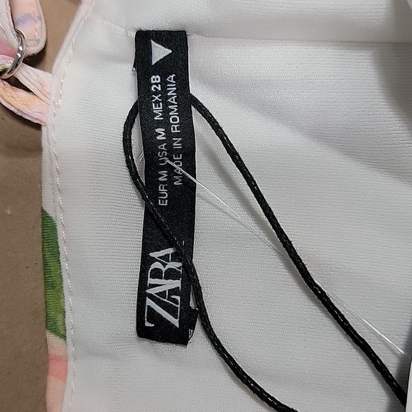Zara Size M Mini Dress w/ Straight Neckline, Adjustable Straps Bloggers Fav. NEW - Picture 13 of 15